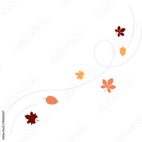 Wind Blowing Autumn Leaf