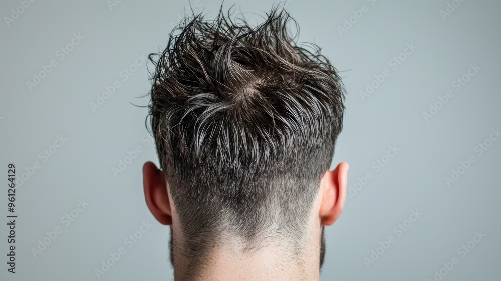 Obraz premium Genetics and Symmetry in Hair Distribution, Explore how genetics determine the symmetrical pattern of hair distribution across the body, including factors that influence hair density.