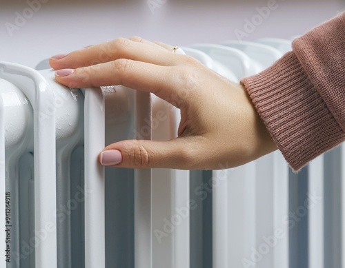 hand holding a radiator