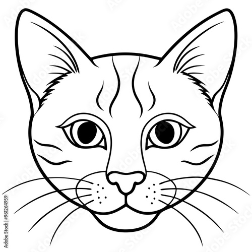 cat line art vector 