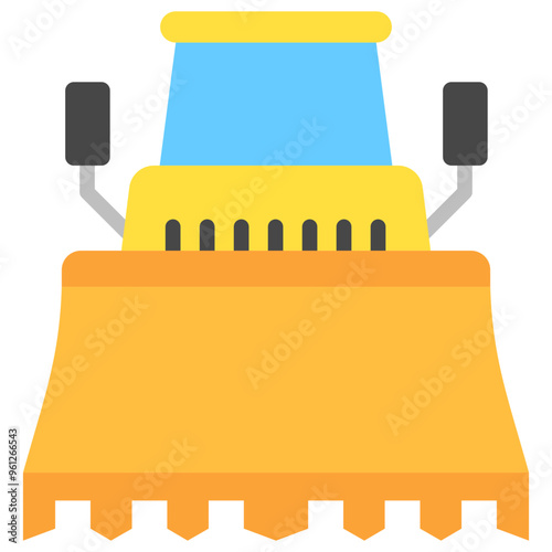 Bulldozer Blade multi color icon. related to heavy machinery, industry, construction theme. best for UI, UX, app and web development.