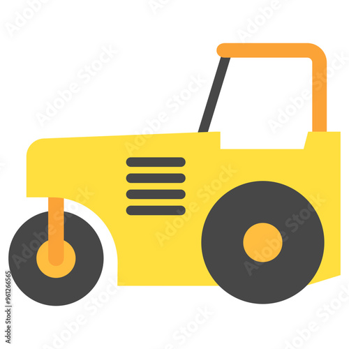 Compactor Roller multi color icon. related to heavy machinery, industry, construction theme. best for UI, UX, app and web development.