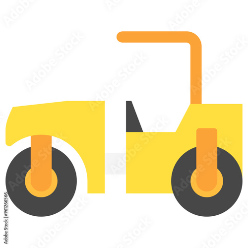 Compactor Roller multi color icon. related to heavy machinery, industry, construction theme. best for UI, UX, app and web development.