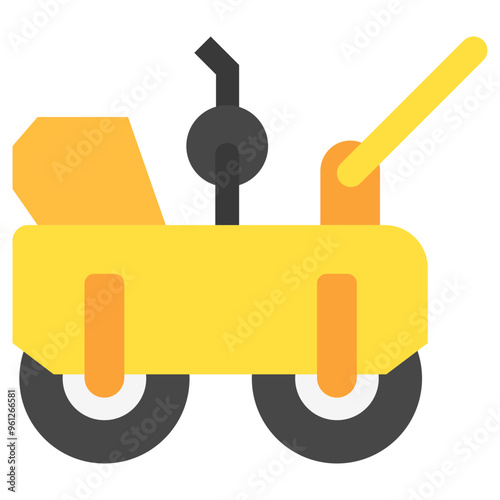 Compactor Roller multi color icon. related to heavy machinery, industry, construction theme. best for UI, UX, app and web development.