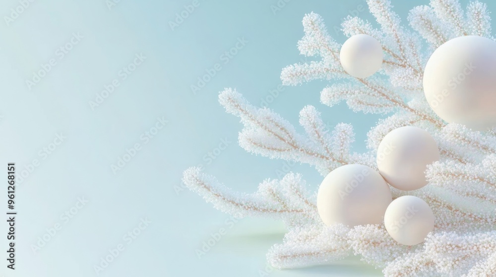 Panoramic Christmas banner in dreamy fantasy style. Gradient sky with sparkling glitter snow frost. Digital unicorn Xmas design with space for text. 3D render Panoramic Christmas banner in dreamy fantasy style. Gradient sky with sparkling glitter snow frost. Digital unicorn Xmas design with space for text. 3D render