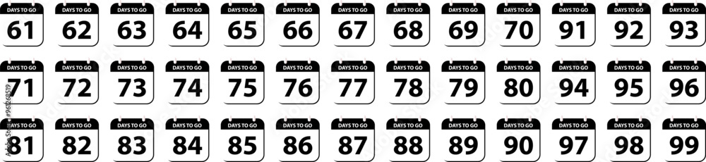 Countdown days left banner. Count time sale. Days to go. Countdown scoreboard timer. Vector illustration . Countdown days left banner. Count time sale. Days to go. Countdown scoreboard timer. Vector illustration .
