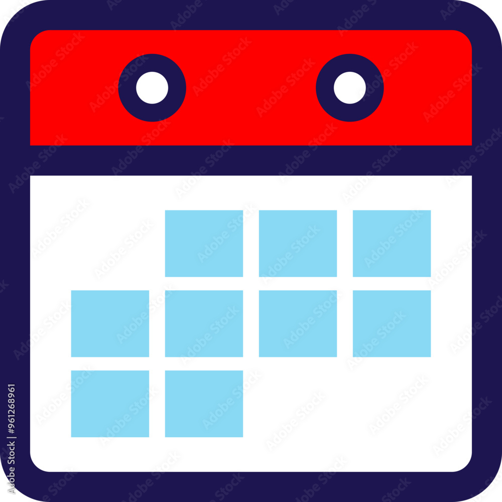 Fototapeta premium Calendar icon, calendar date icon symbol