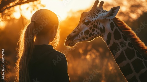 individuals engaging in ethical animal tourism, visiting sanctuaries or observing wildlife in their natural habitats, in a clean, natural setting