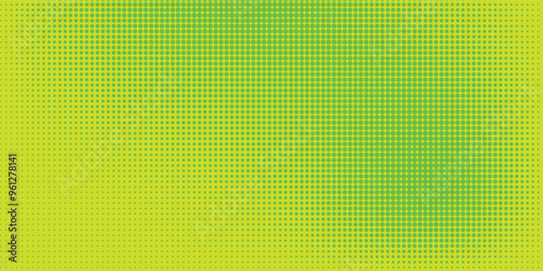 Dots halftone yellow green color pattern gradient texture background. vector ilustration