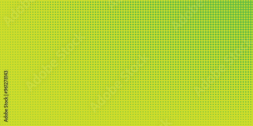 Dots halftone yellow green color pattern gradient texture background. vector ilustration