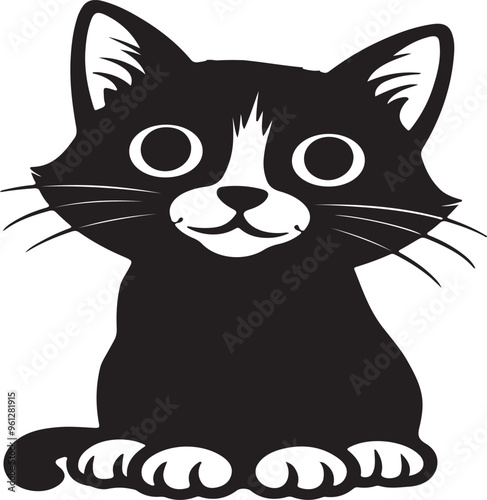 cute cat vector illustration,ai genareted