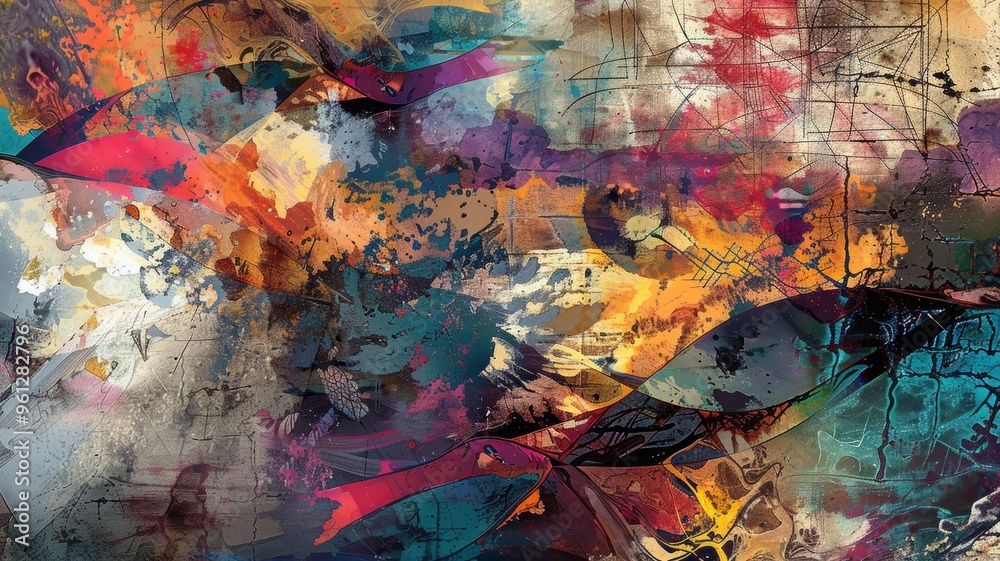 Abstract Art in Vibrant Colors and Textures Abstract Art in Vibrant Colors and Textures