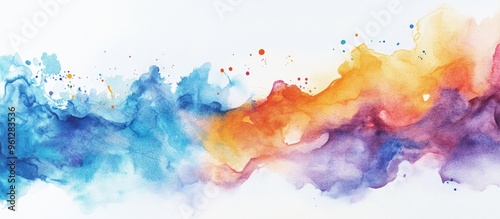 Vivid Abstract Watercolor Waves: A Journey through Color and Emotion