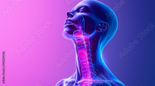 Bilateral Symmetry in Thyroid Gland Function, Explore how the thyroid gland, though centrally located, exhibits symmetrical hormone production (thyroxine and triiodothyronine). photo