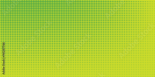 Dots halftone yellow green color pattern gradient texture background. modern