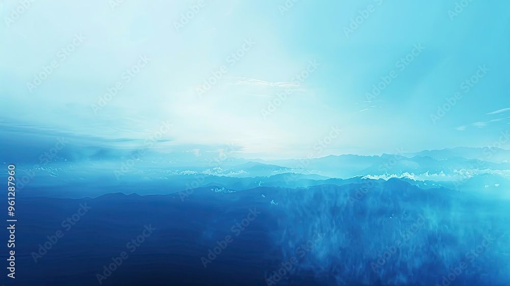 Smooth gradient from sapphire blue to sky blue with soft lighting Smooth gradient from sapphire blue to sky blue with soft lighting