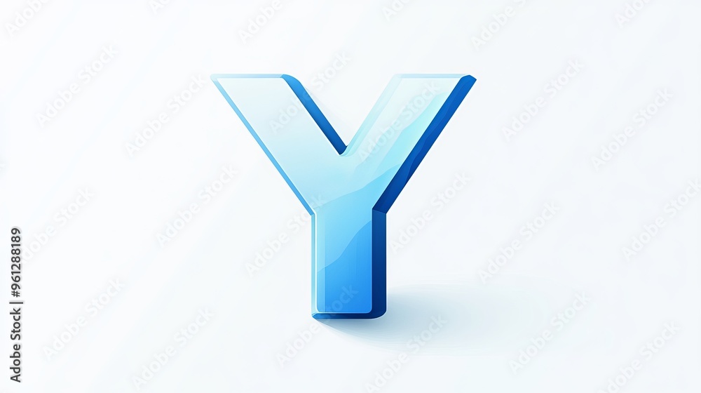 3D glyph of the letter 3D glyph of the letter