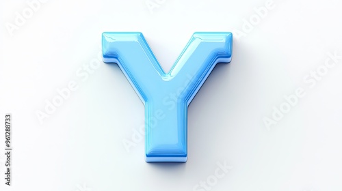 A 3D letter "Y" isolated on a white background.