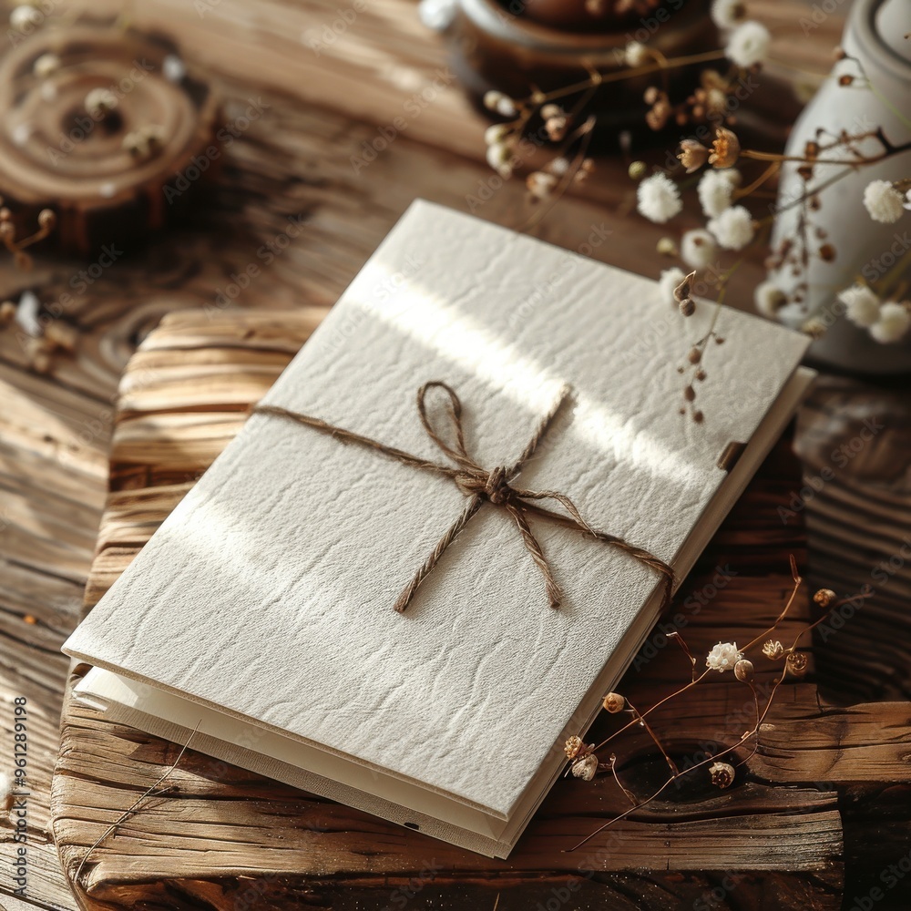 Fototapeta premium invitation card mockup, birthday theme, vintage