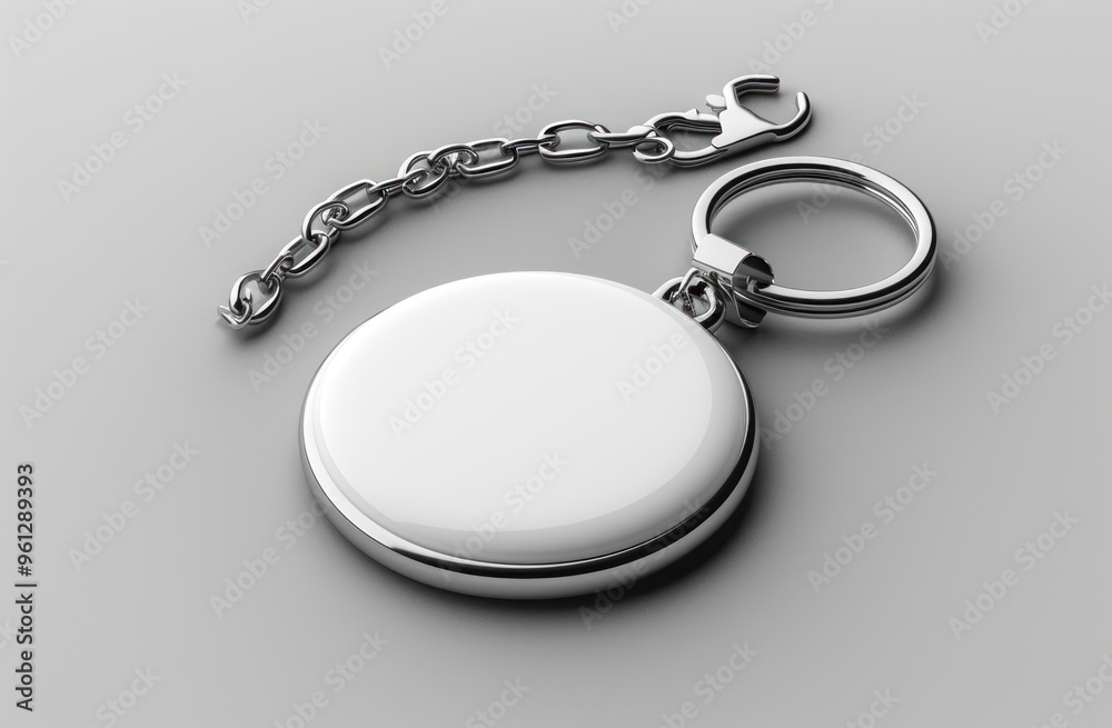 Silver Key Chain Mockup Silver Key Chain Mockup