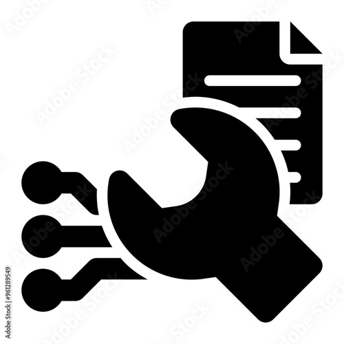 mechanical engineering, engineering, mechanics, data science, application, data solid or glyph icon