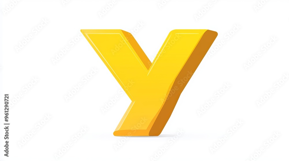 White background with volumetric letter White background with volumetric letter