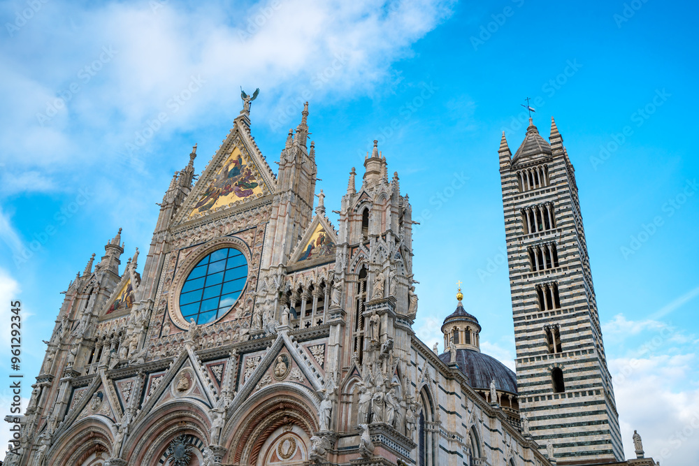 Siena historic cathedral at sunset in Tuscany, Italy Siena historic cathedral at sunset in Tuscany, Italy