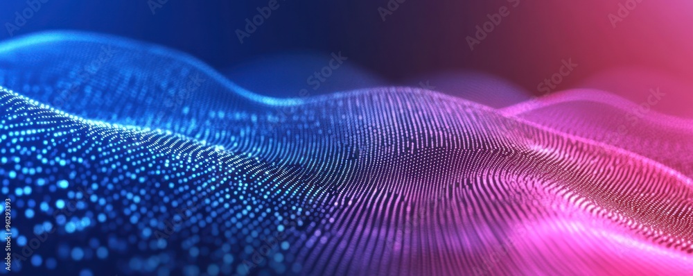 Abstract Digital Wave with Blue and Pink Gradient Abstract Digital Wave with Blue and Pink Gradient