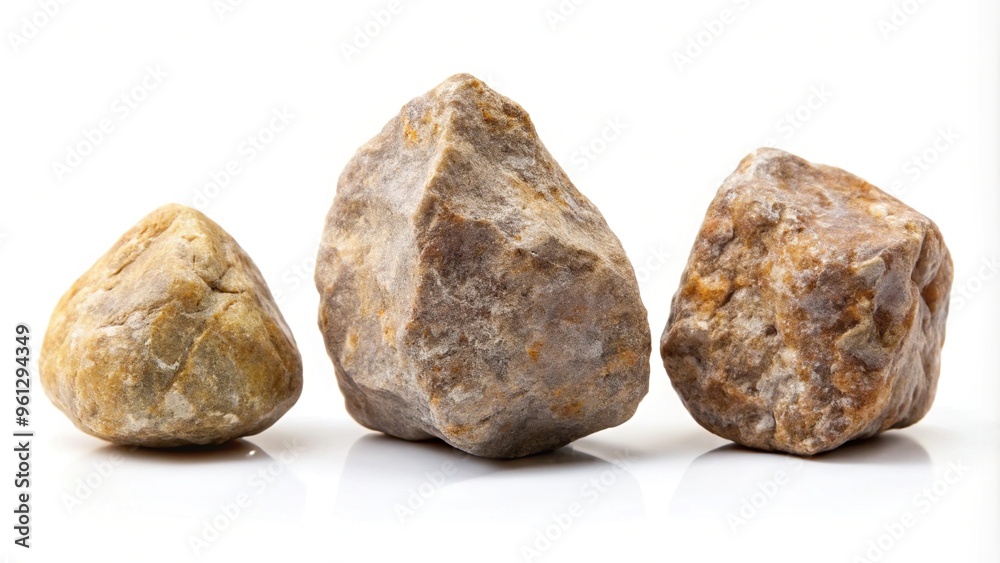 asymmetrical rock stones isolated on white background asymmetrical rock stones isolated on white background