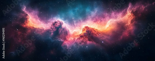 Cosmic Dust Nebula Illustration