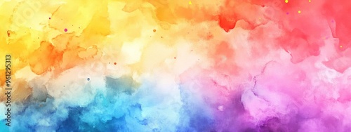 Vibrant Watercolor Abstract Background: A Colorful Canvas for Creative Design