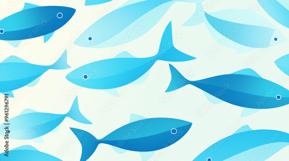 abstract illustration of a lot of small fishs, blue fishs, simple background abstract illustration of a lot of small fishs, blue fishs, simple background