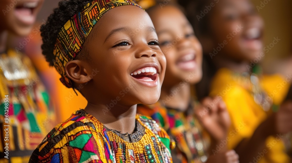 Diverse children laughing and smiling together in of education and community Diverse children laughing and smiling together in of education and community
