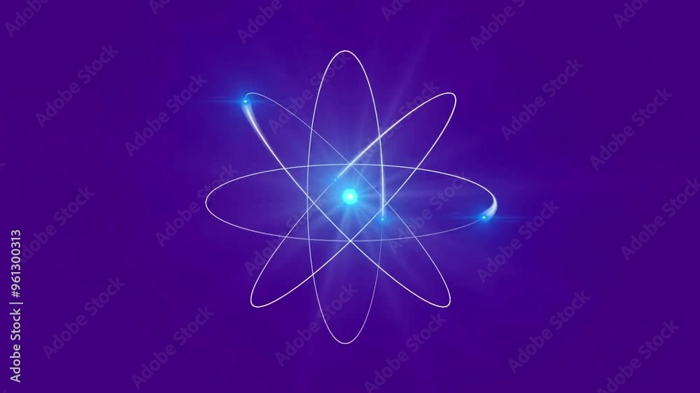videos effect simple closing atom symbol on black videos effect simple closing atom symbol on black