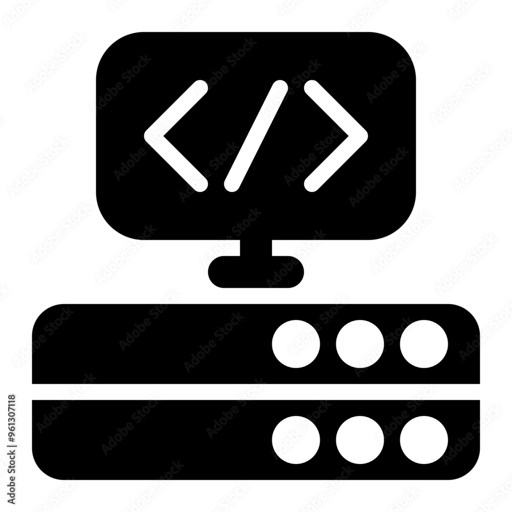 client side, programming, server, processing, coding, database solid or glyph icon client side, programming, server, processing, coding, database solid or glyph icon