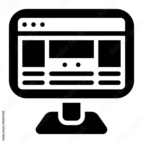 front end, user interface, ui, ux, programming, development solid or glyph icon