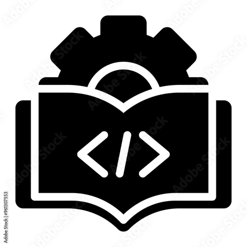 machine learning, programming, coding, unsupervised learning, computer science, information system solid or glyph icon