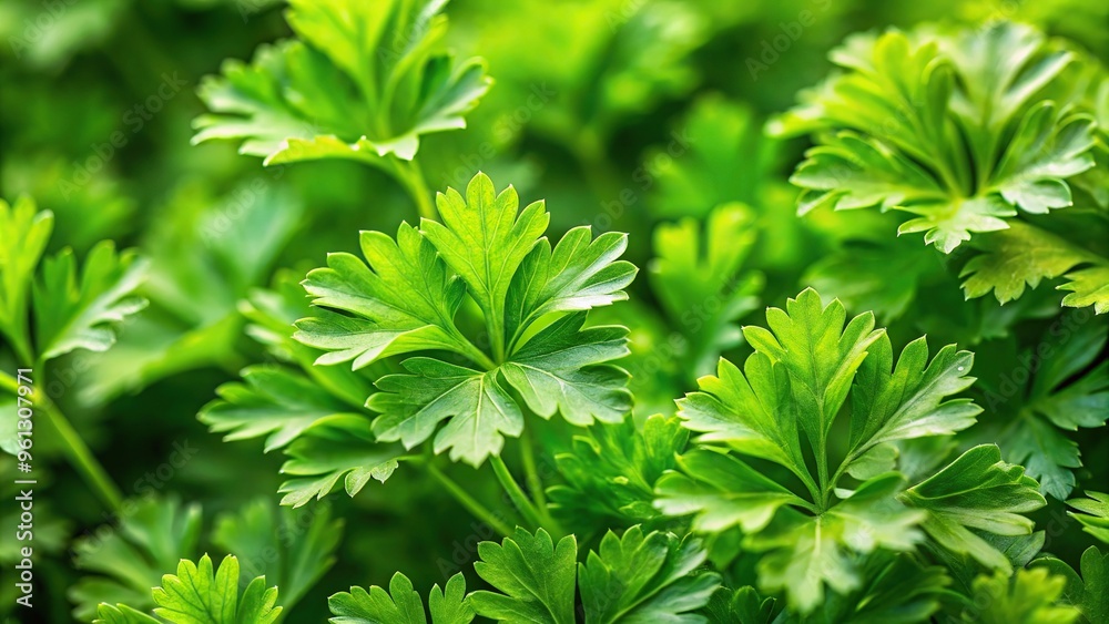 background of green parsley leaves background of green parsley leaves