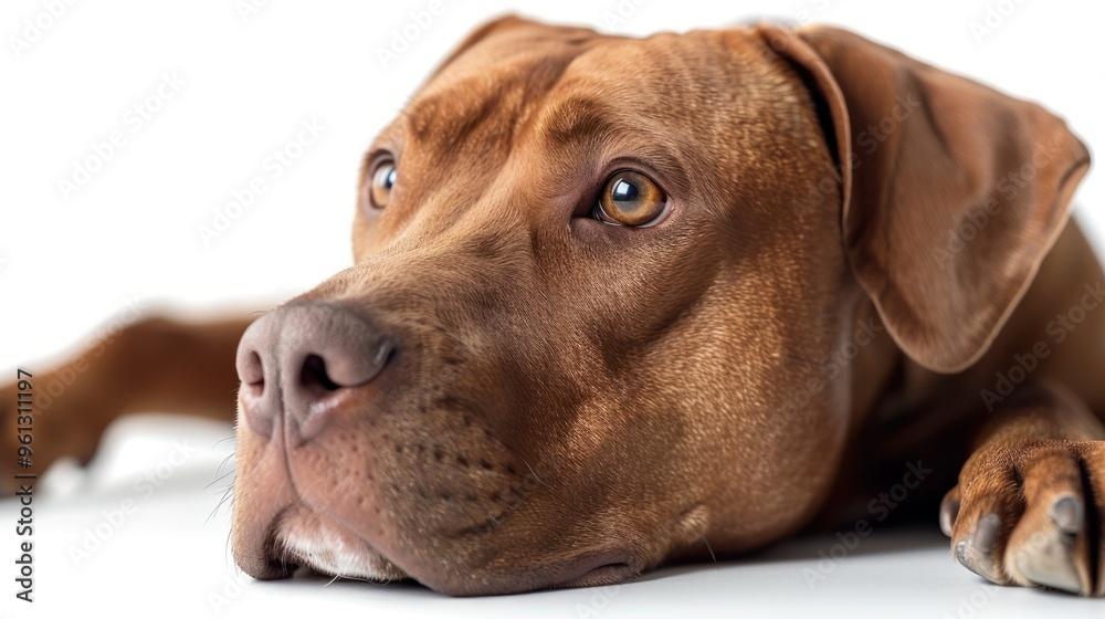 Close-up Portrait of a Brown Dog with Intense Eyes Close-up Portrait of a Brown Dog with Intense Eyes