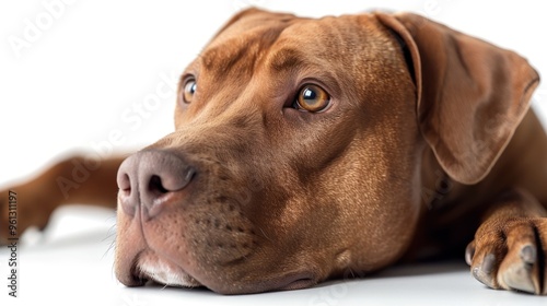 Wallpaper Mural Close-up Portrait of a Brown Dog with Intense Eyes Torontodigital.ca