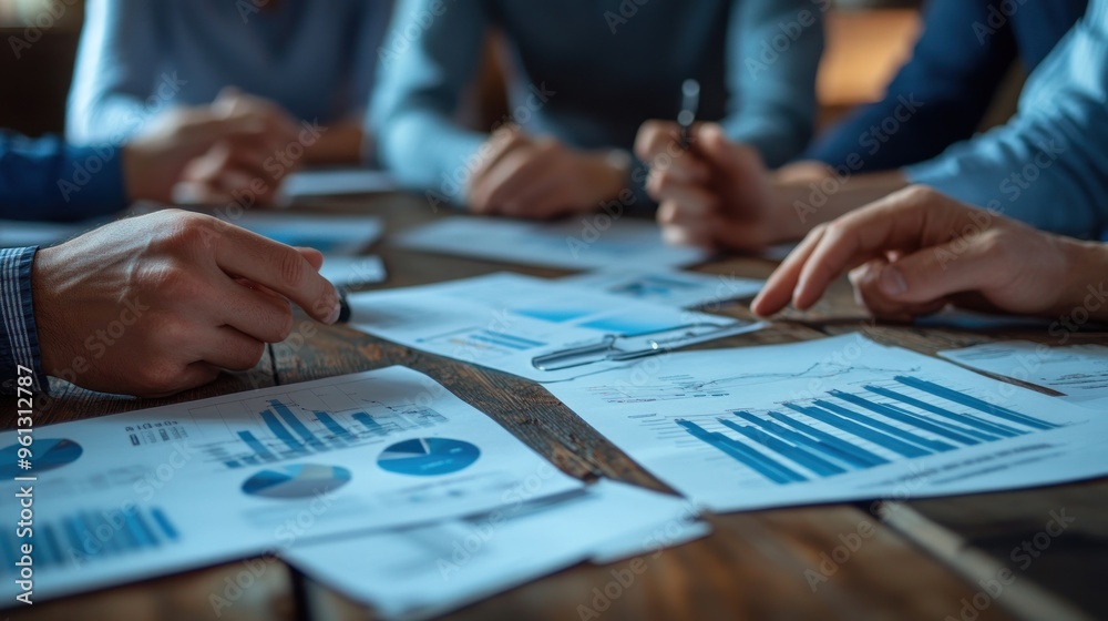 Business Meeting with Graphs and Charts Business Meeting with Graphs and Charts