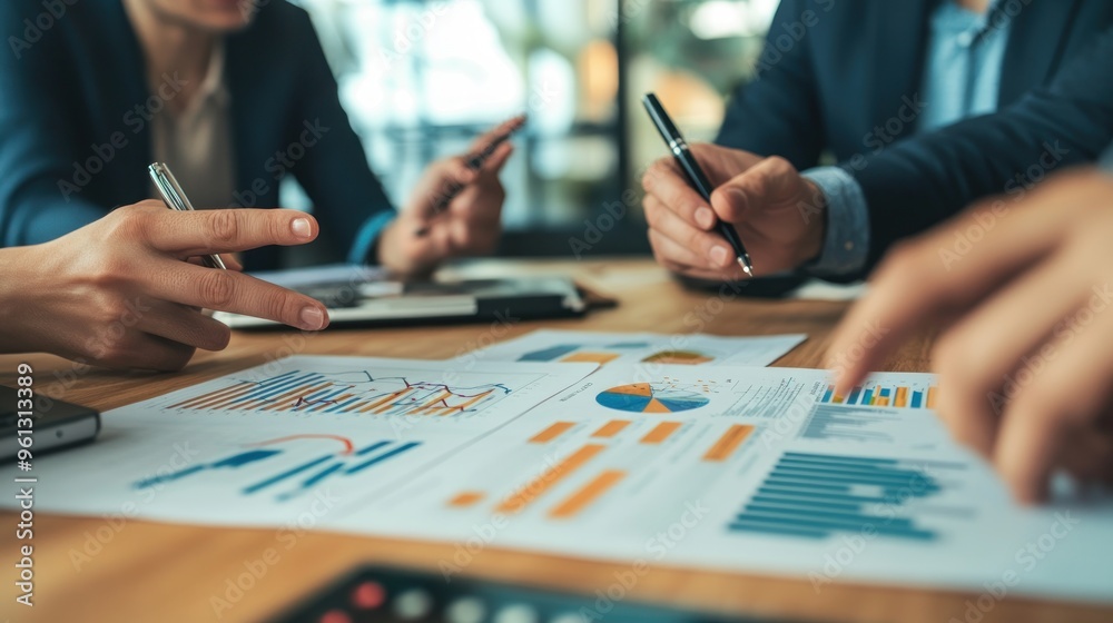 Business Meeting, Discussing Financial Data Business Meeting, Discussing Financial Data