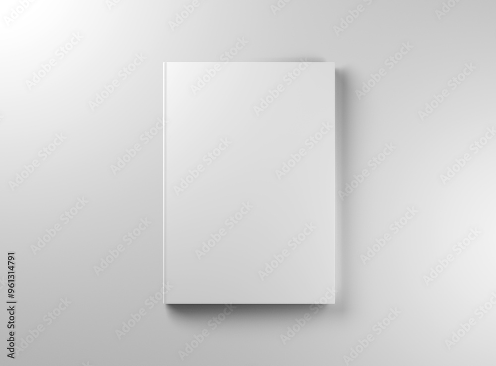 Book Mockup isolated on white background. Template of a cover. 3D rendering Book Mockup isolated on white background. Template of a cover. 3D rendering