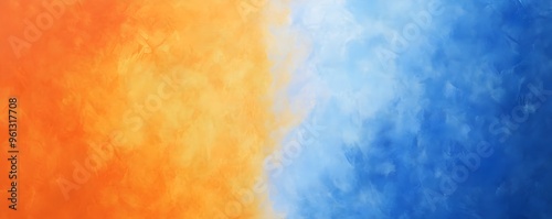 Lively Tangerine and Calming Periwinkle Gradient Abstract Background