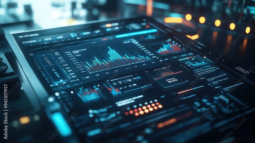 Digital financial tools on a tablet screen, emphasizing technology, finance, and data analysis. Digital financial tools on a tablet screen, emphasizing technology, finance, and data analysis.