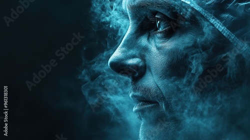 Mysterious Man in Smoke