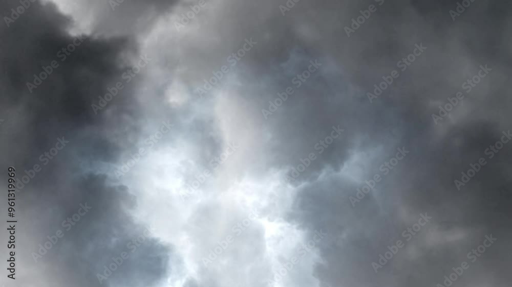 view of Dramatic clouds during a thunderstorm 4k view of Dramatic clouds during a thunderstorm 4k