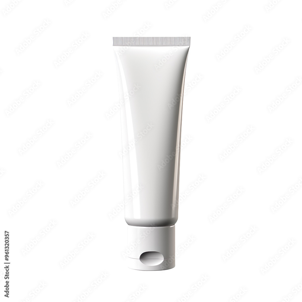 Blank white cosmetic tube isolated on transparent and white background Blank white cosmetic tube isolated on transparent and white background