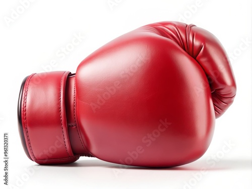 A minimalist mockup featuring a high-resolution image of a blank boxing glove on a white background, designed to