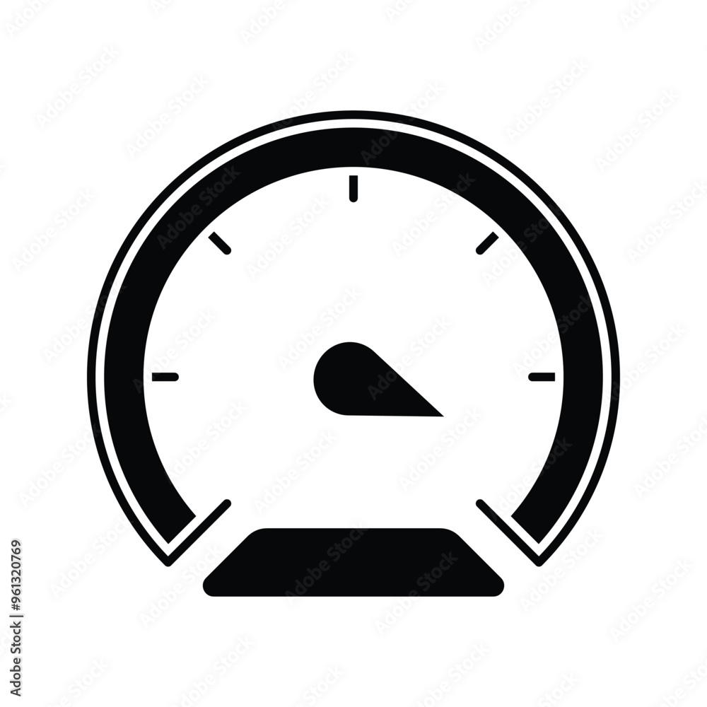 speedometer icon solid vector design in trendy style speedometer icon solid vector design in trendy style